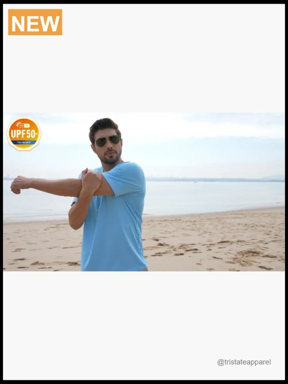 Men's UPF 50+ Sun Protection Rash Guard Short Sleeve Swim Shirt Quick Dry